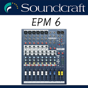 SoundCraft EPM6/6채널/믹서/콘솔/개척 교회/합주실/연습실/버스킹/믹싱/소규모 공연장/EPM-6/당일배송